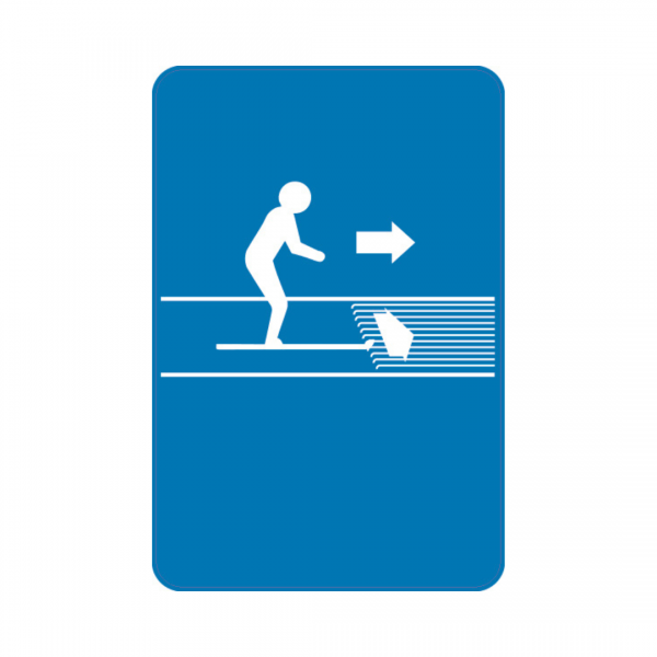 Panneau RM rectangle Sticker 40x60cm entrée du tapis REC-STI191